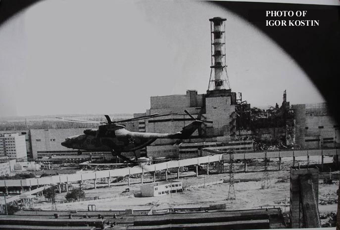 reruntuhan reaktor 4 chernobyl