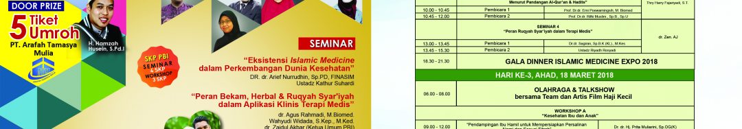 Islamic Medicine Expo 16-18 Maret 2018 Expo Pengobatan Islam Terbesar di Asia